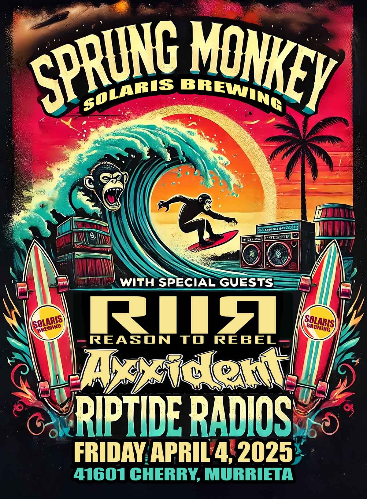 Sprung Monkey show flyer